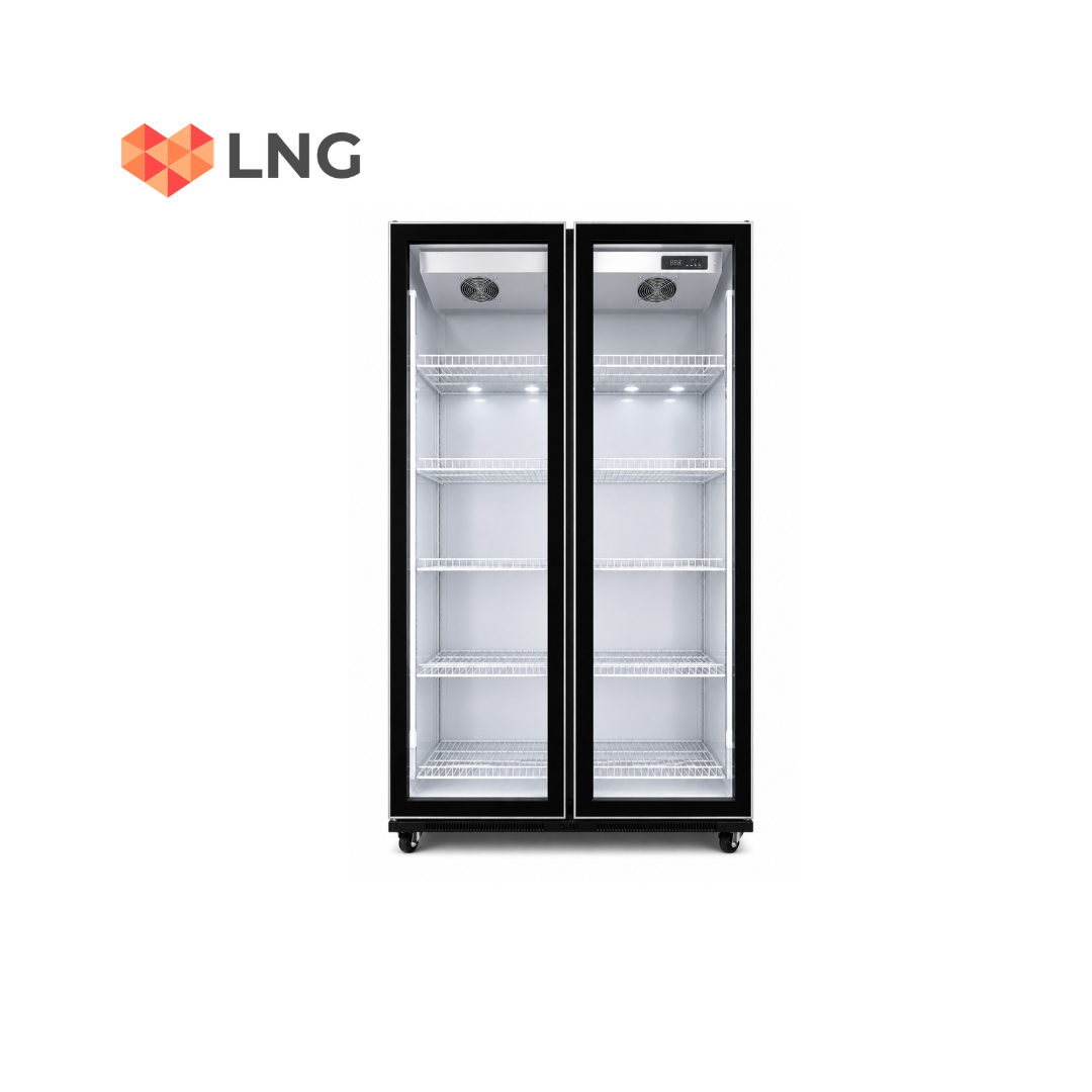 LNG 3LED Color Display 900 Litre Double Door Bar Chiller - LNGSC900