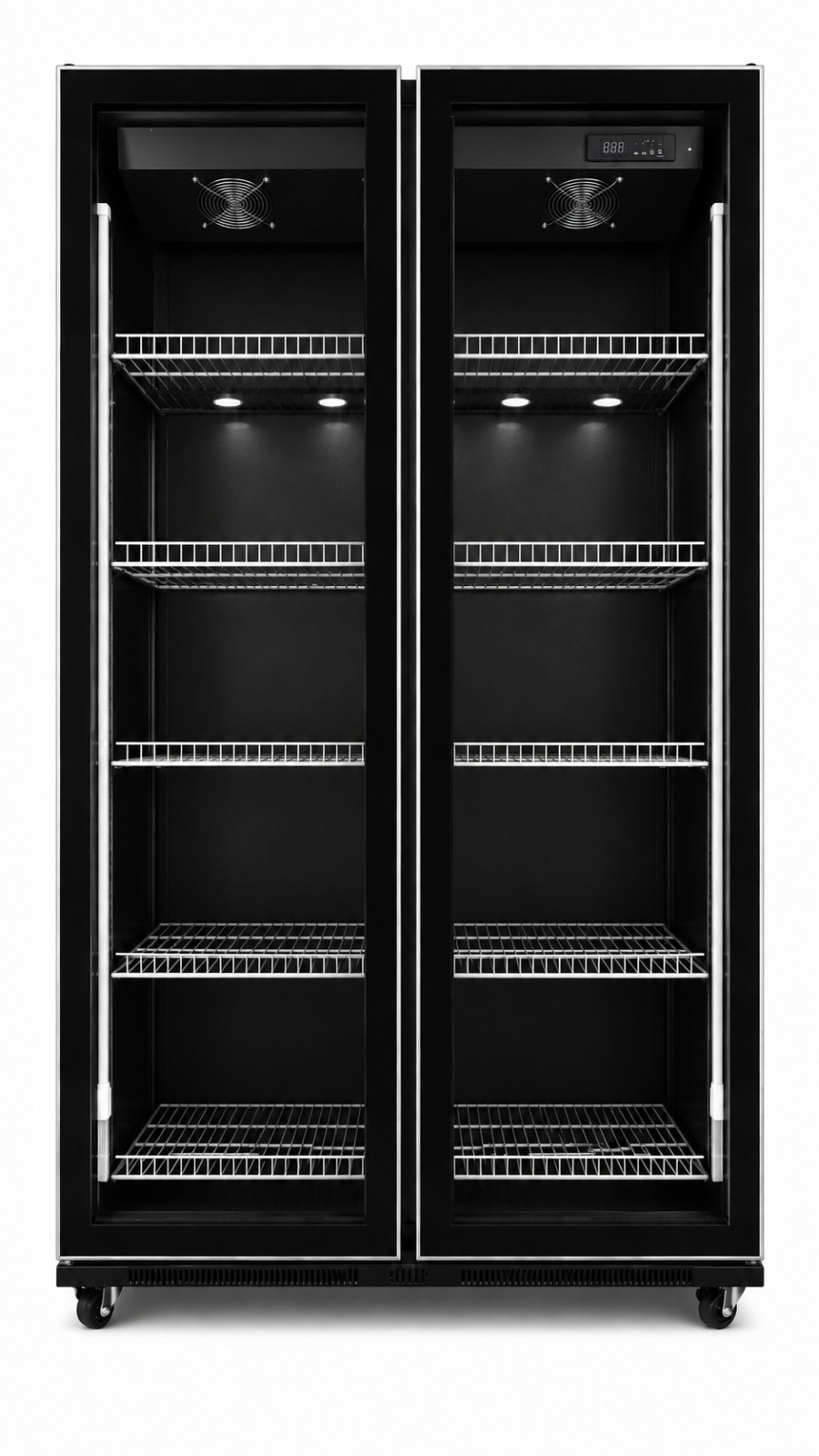 LNG 3LED Color Display 900 Litre Double Door Bar Chiller - LNGSC900 - Image 3