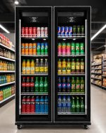 LNG 3LED Color Display 900 Litre Double Door Bar Chiller - LNGSC900 - Image 4