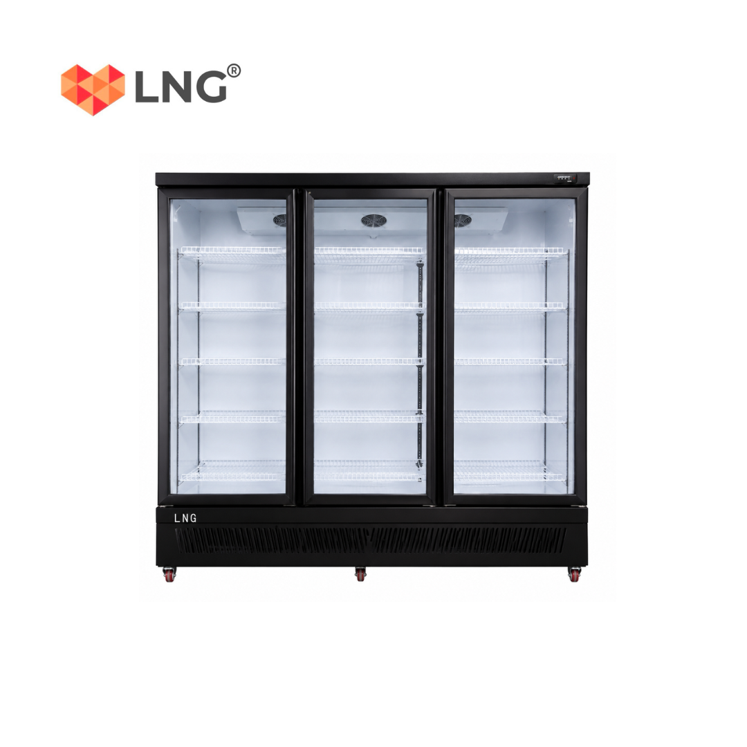 Untitled design LNG 1500 Litre Visi Cooler Aluminum Door - LNGSC1500 (Black) - Image 1